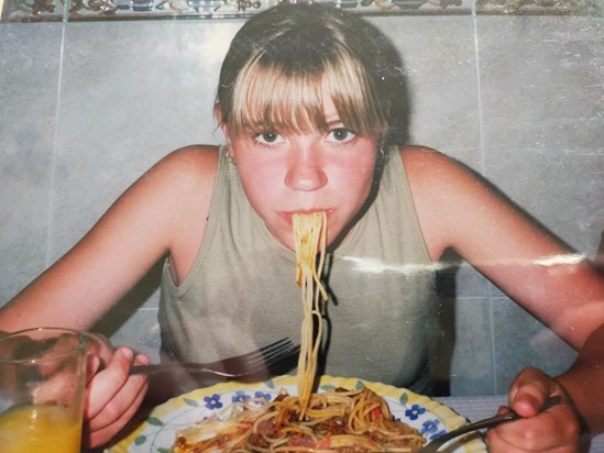 Jo's favourite meal of spaghetti Bolognese!