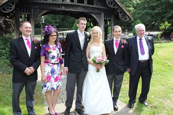 Grumps at Melissa (granddaughter) and Jamie's wedding. Also with Ian, Lynda and Martyn, 2012