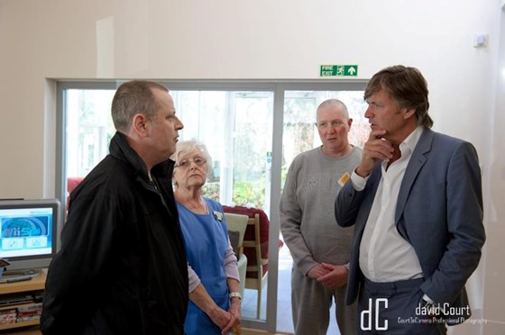  Chris talking to Richard at the Saint Francis hospice day centre