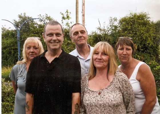 Chris & his Sisters, Sue,Sandy,Ann and bruv Al, on his 54th birthday @ alma arms 2012