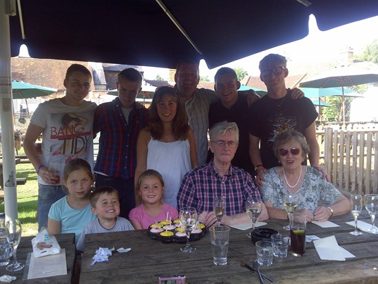 Woking - family celebration in the last few years of Alan's life