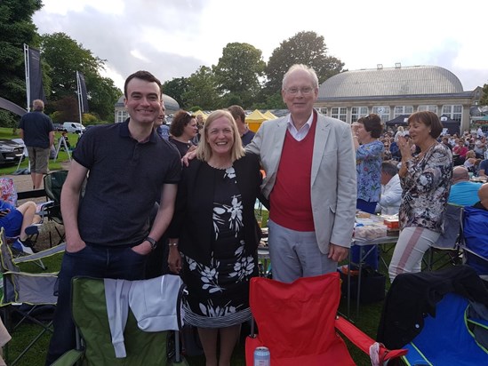 Glynn, Maria and Paul at "Music in the Gardens", Botanical Gardens, Sheffield 2019