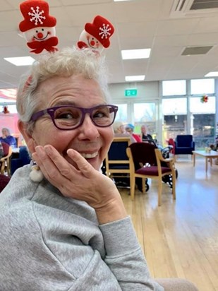 Sue enjoying the Day Centre Christmas party xx