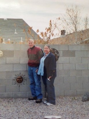 Bill and Kim in her yard in Albuquerque (2011)