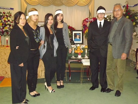 At the funeral - Immidiate Family