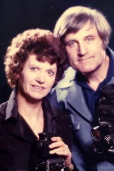 John and Rowena with cameras