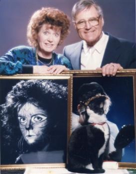 John and Rowena with Prize Wining Cats