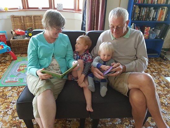 Grandma and Granda with Great Grandsons Beauden and Axel