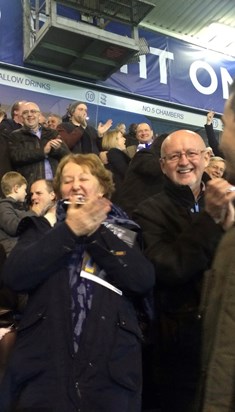 Gareth & Shirley appreciating Championship football January 2016.