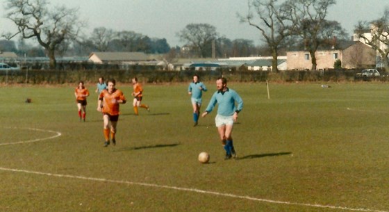 The man himself, on a warmer day, shaping up for another Hoddle-esque pass circa 1981