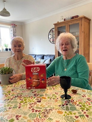 Maureen and Sheila at Easter