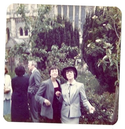 Di & Liz, our cousin Janet's wedding 1981, Liz you had such a great sense of humour x