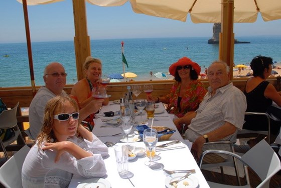 Alan with Louise, Sheree, Molly and Derek in Portugal