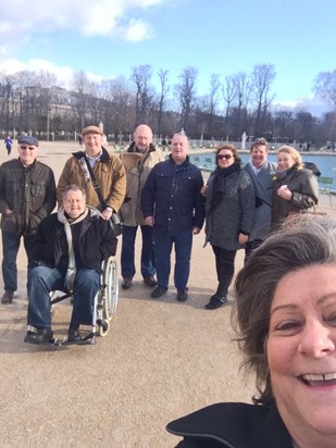 Alan with family and friends on a 200 mike walk through Paris.....or was it 200 meters?