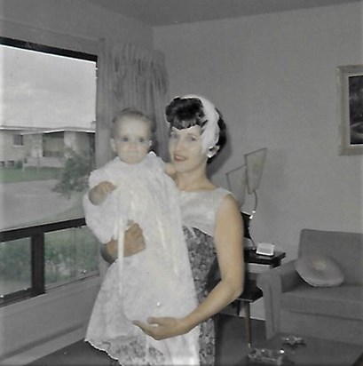 Wend with mum   her christening