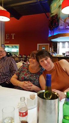 wendy enjoying a night out with the purchasing office at GSF