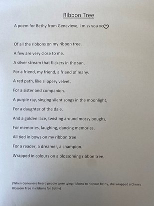 A Poem written for Bethy