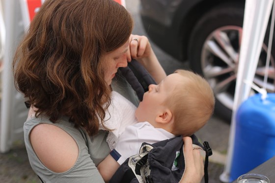 Fraser and mum - Flintshire holiday