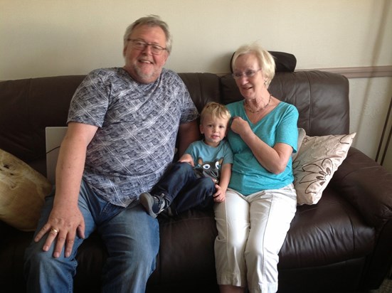 Darryl, Pam and grandson