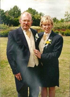 Cal with her brother Allan on his wedding day