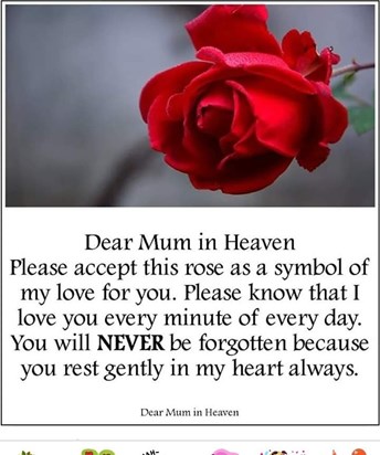 Love you always mum?