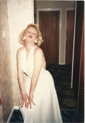 Mum dressed as Marilyn Monroe, one of her idols! 