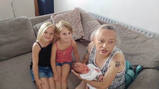 Mum with her granddaughters 