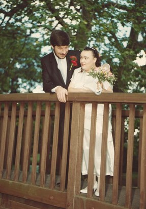 On the bridge at Bishops Collage