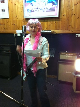 At the recording studio - Sar's Hen do