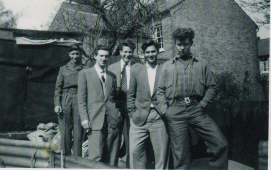 The lads Arthur Norton, Arthur's nephew, Barrie Wade, Alan, Derek Gray