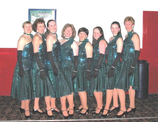 BMSD group in blue or green blues dresses