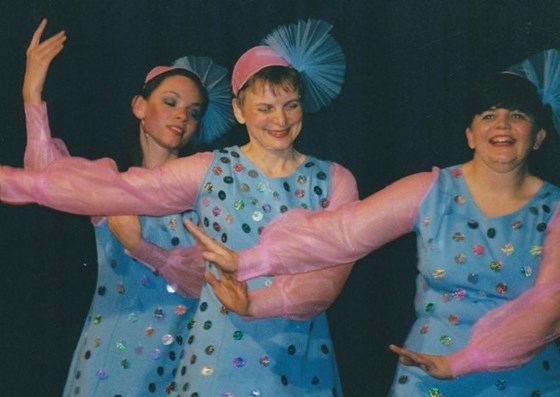 BMSD group in pretty blue & pink costume