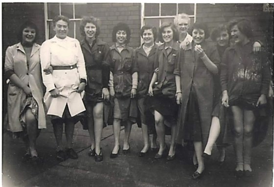 Margaret with her work colleagues at the hospital laundry ❤