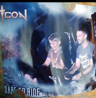 Dad and I at Thorpe Park