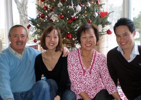 Choo & her family at Christmas