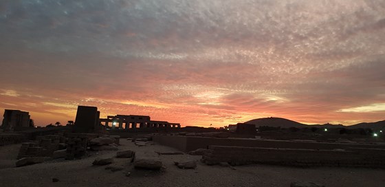 Sunset over the west bank of Luxor