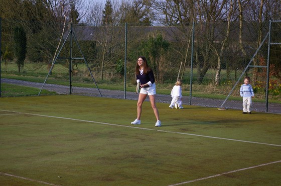 Playing Tennis for Mum