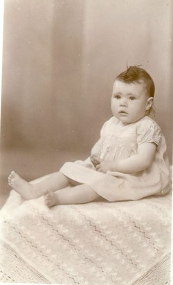Mary Collins as a baby