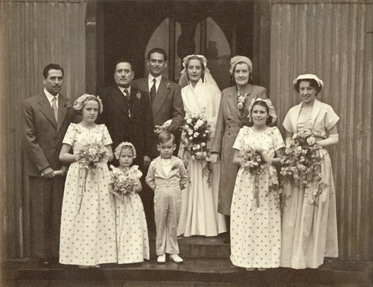 Mary as a Bridesmaid at her brother George and Lillian's Wedding