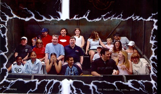 Fabulous Picture of Mum on the Tower of Terror! We tricked her into going on! 