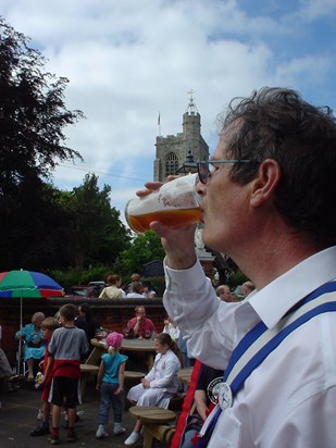 Tony enjoying an ale at South Weald
