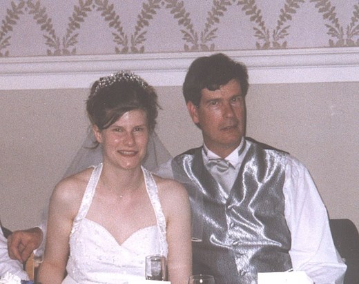 Mary-Jo and Dad on her wedding day, 2000