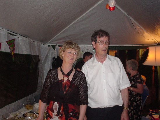 Penny and Tony on their 60th birthday, 2005