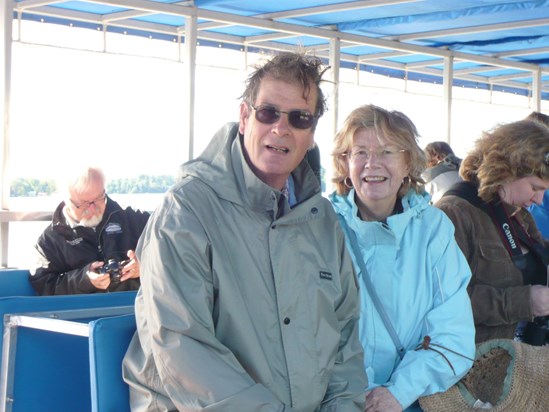 Tony and Mary on a cruise of the Thousand Islands, Ontario, 2010