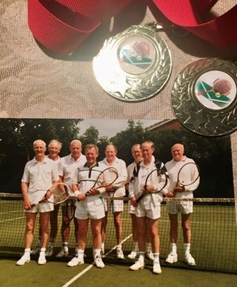 West Warwickshire Mens Tennis Players: 2 WW medals over80 competition 