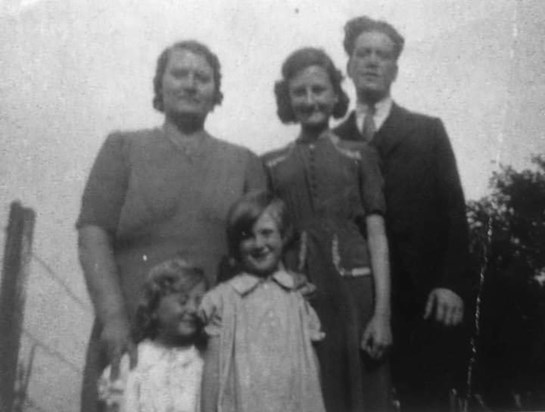 Pauline with her mum and dad, and sisters Edna and Yvonne
