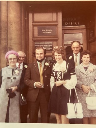 Maggie & Graham on their wedding day.