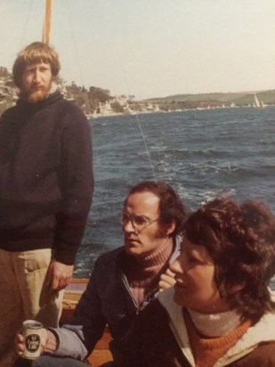 Ian, John Clifford and Sue - Salcombe 1974