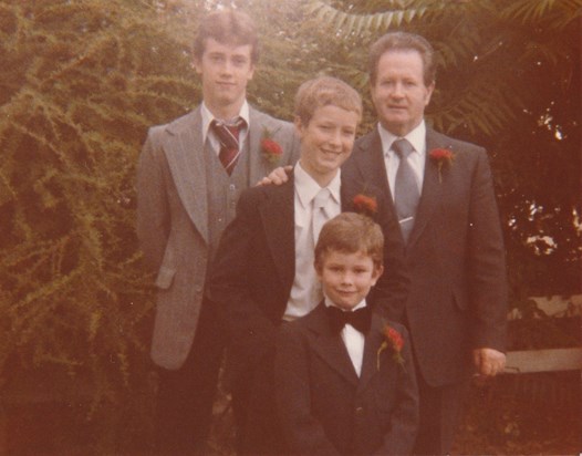 Sept 79 - Wedding Pic - So smart in a dickie bow!