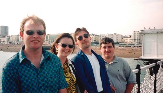 Ali, Dean, Paul and Steve on Brighton Pier